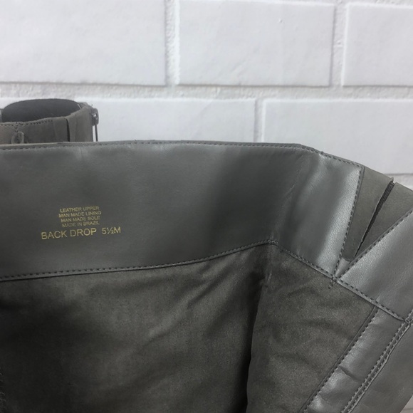 GIANNI BINI Fringe gray leather boots block heel - Picture 5 of 8